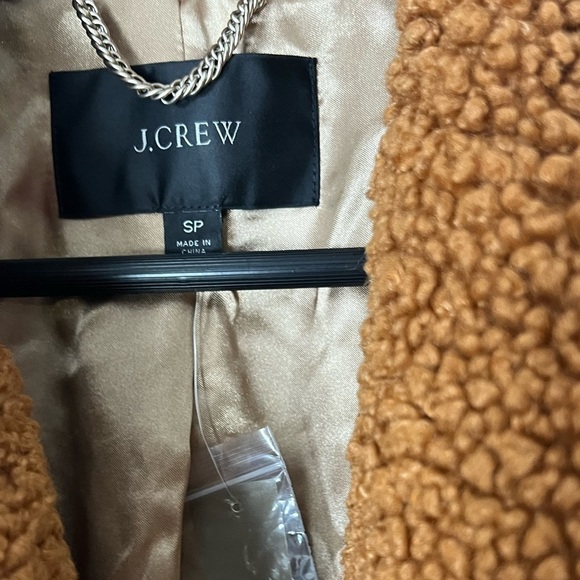 J. Crew Coat Double Breasted Teddy Sherpa Topcoat Jacket Sz SP - Picture 11 of 11
